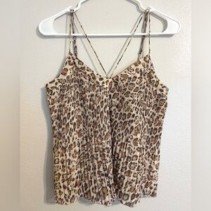Hollister Leopard Pleated Tank XS